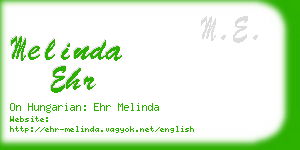 melinda ehr business card